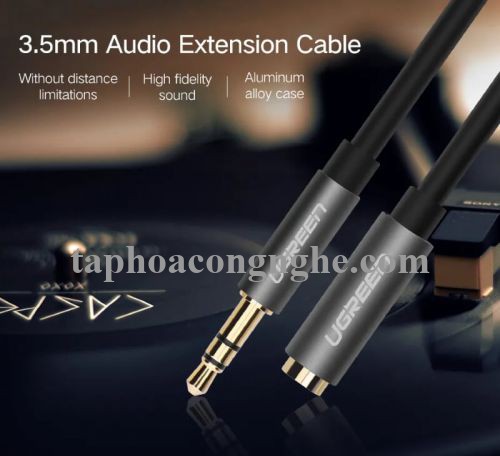 Ugreen 10538 5M màu Đen Cáp âm thanh 3.5mm nối dài AV118 30010538